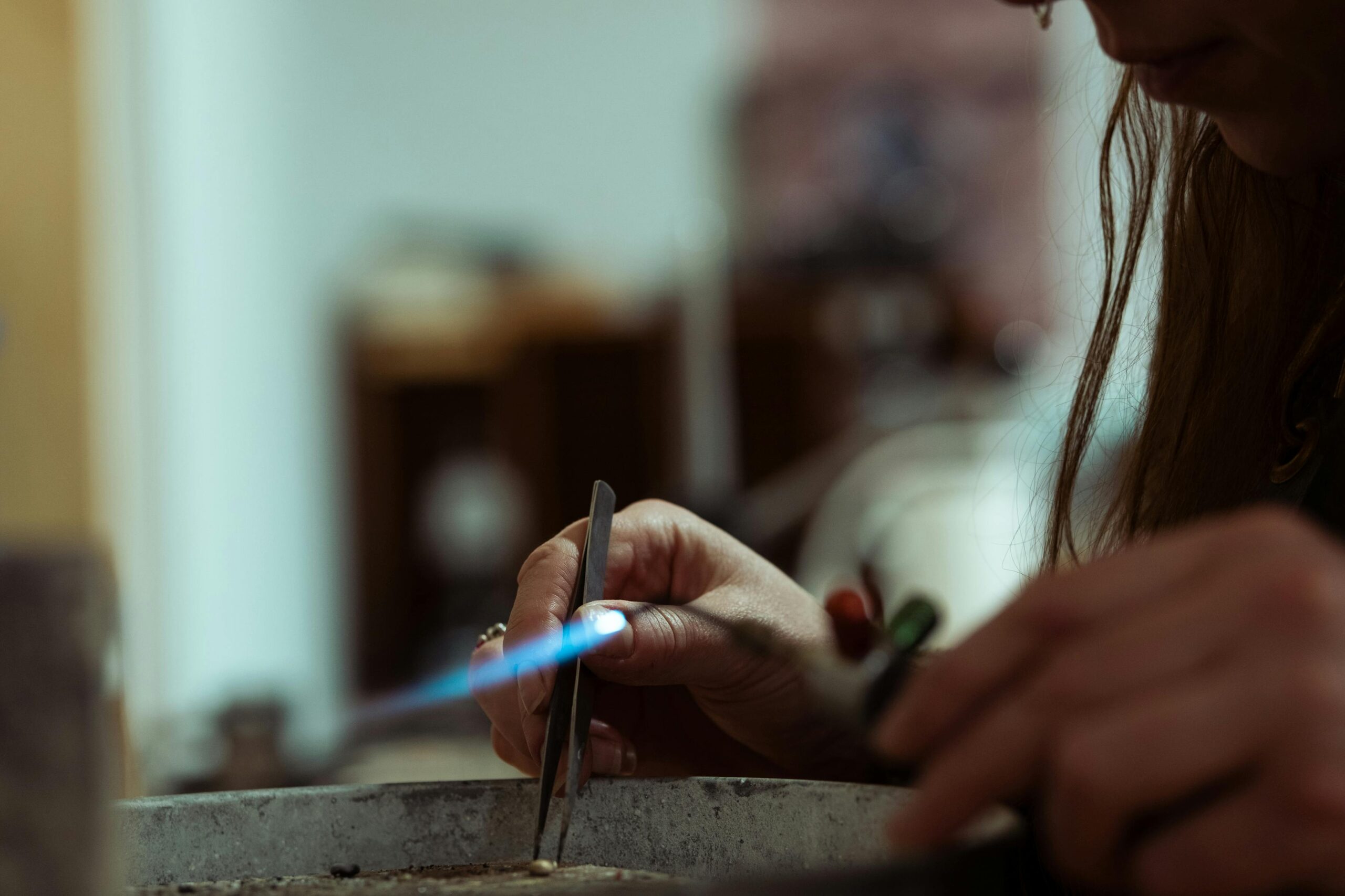 Jewelry fabrication setup for layered silver sweat soldering