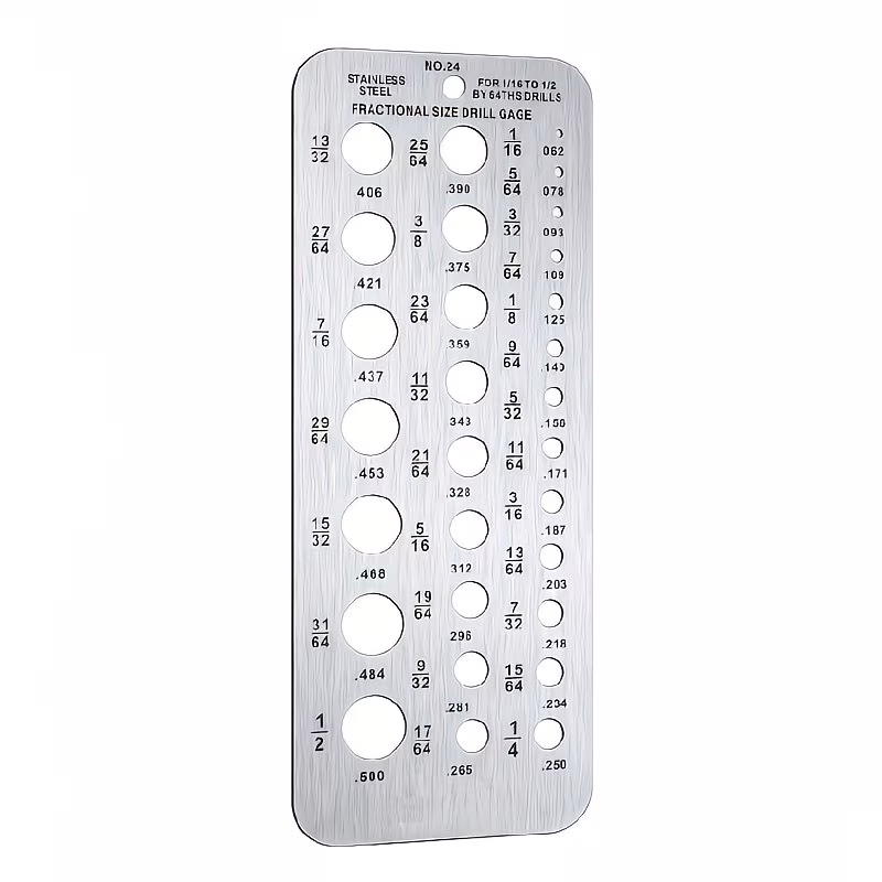 Jewelry gauge reference card for sheet metal and wire conversion