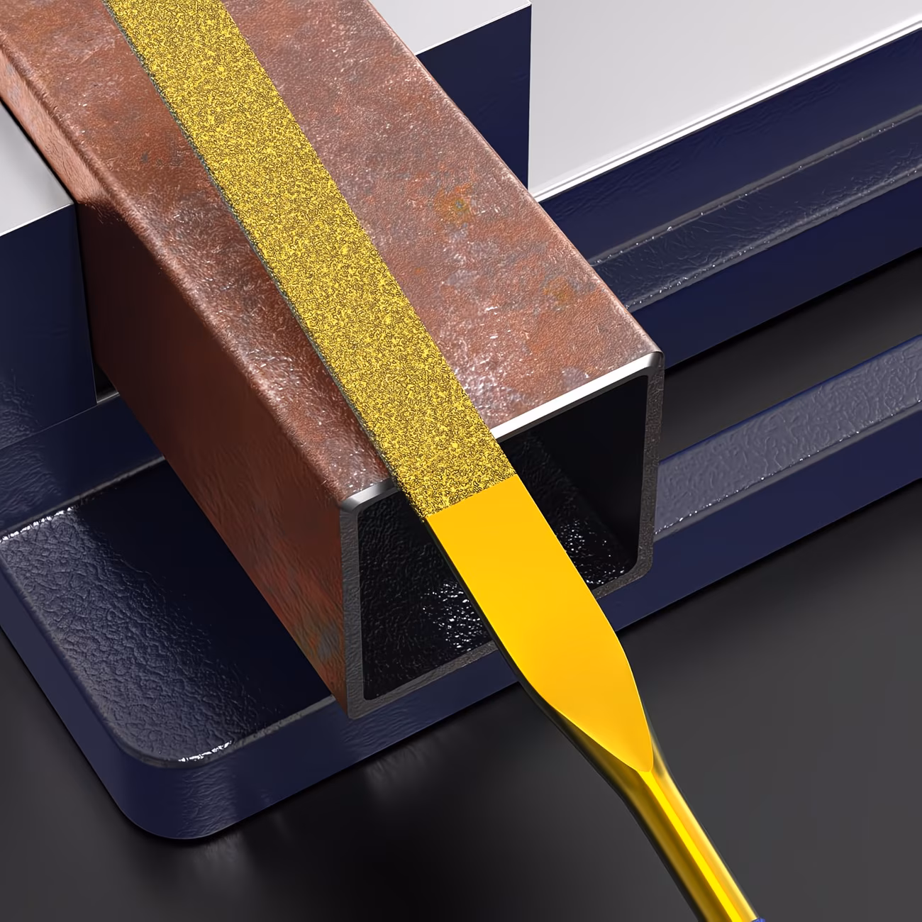 Jewelry flat and half-round files used for ring shaping