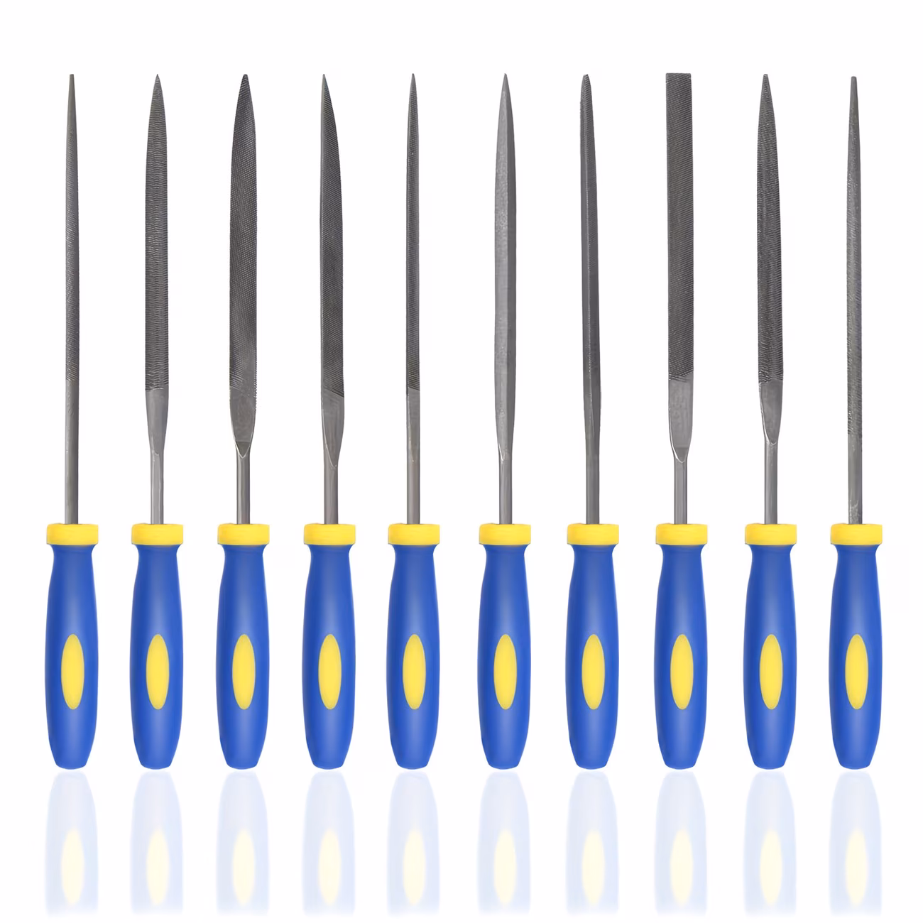 Jewelry files used for shaping silver and refining edges
