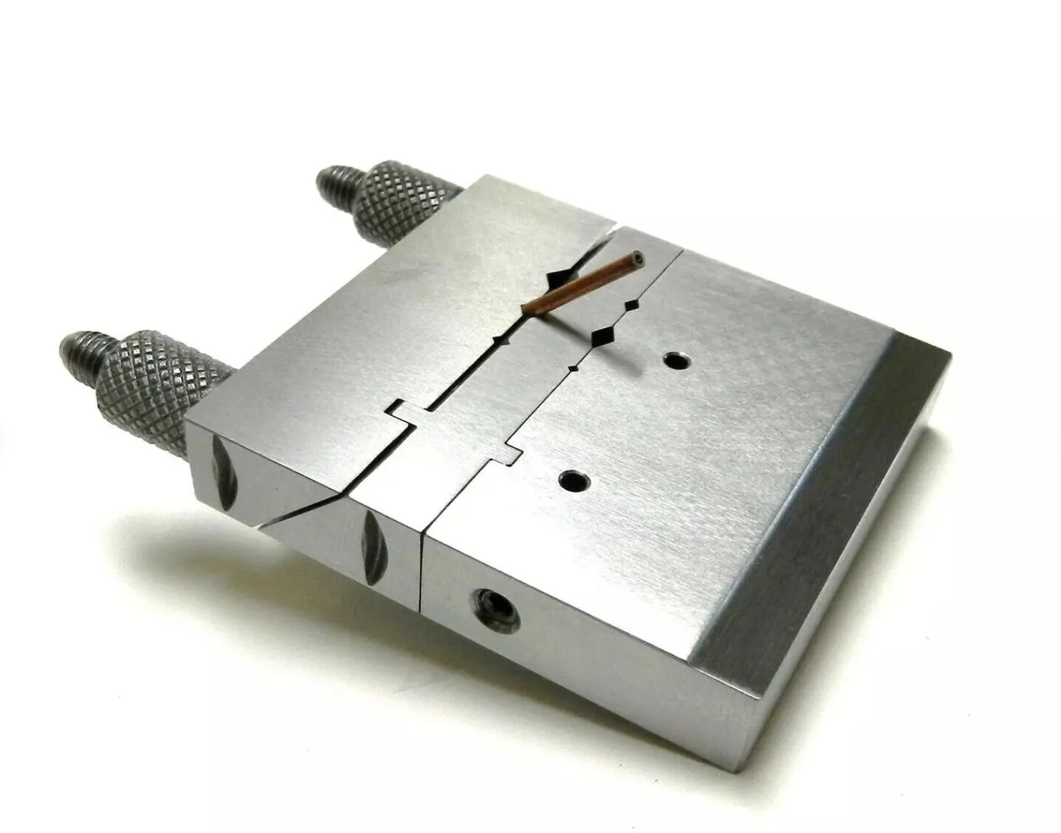 Jewelry miter vise used for filing ring edges and metal angles