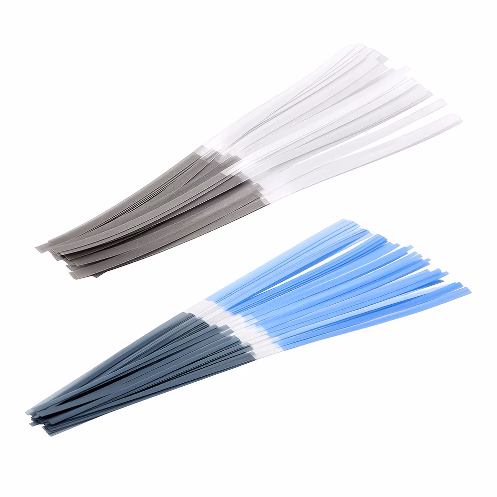 Jewelry polishing strips used for refining metal surfaces