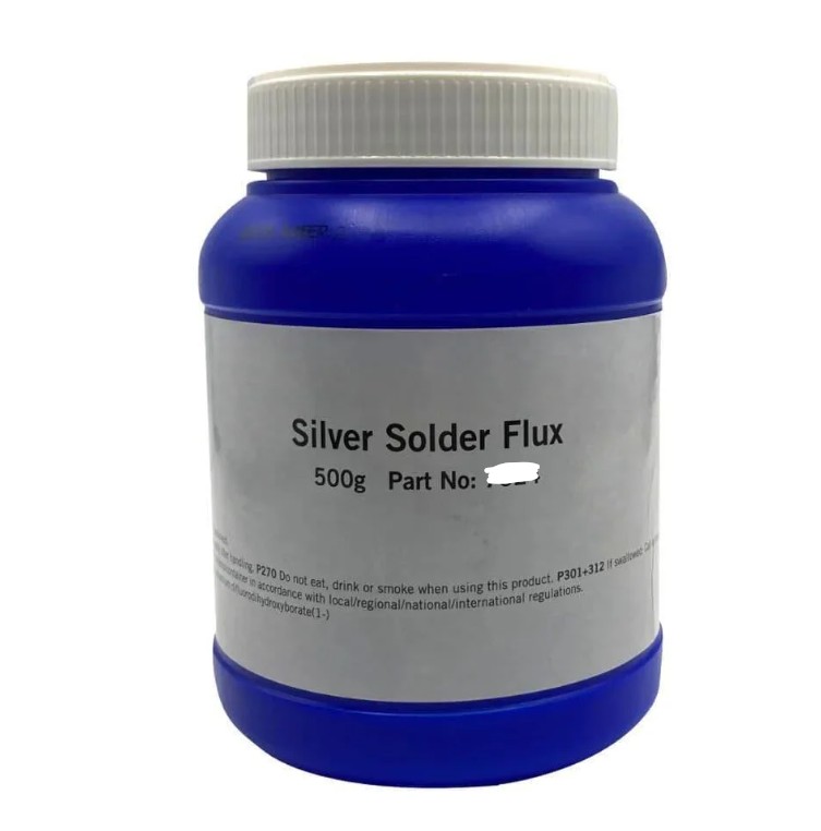 Silver solder flux used in jewelry fabrication