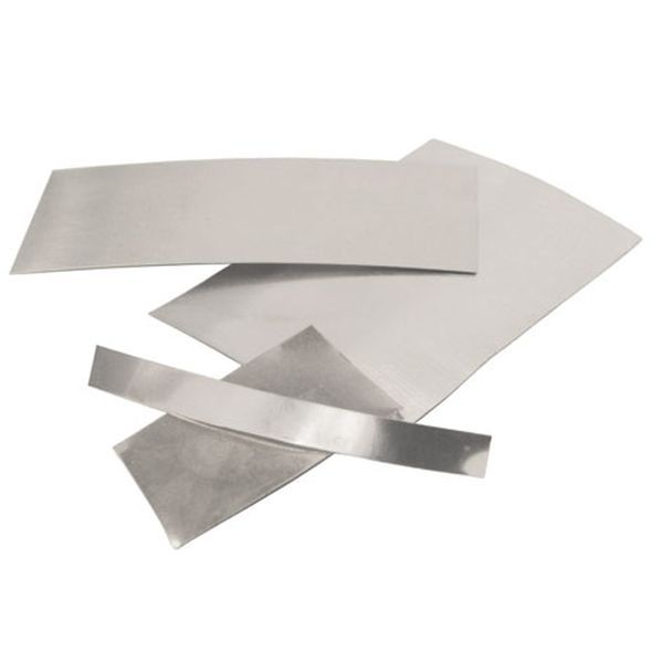 Small silver solder sheet used for controlled sweat soldering preparation
