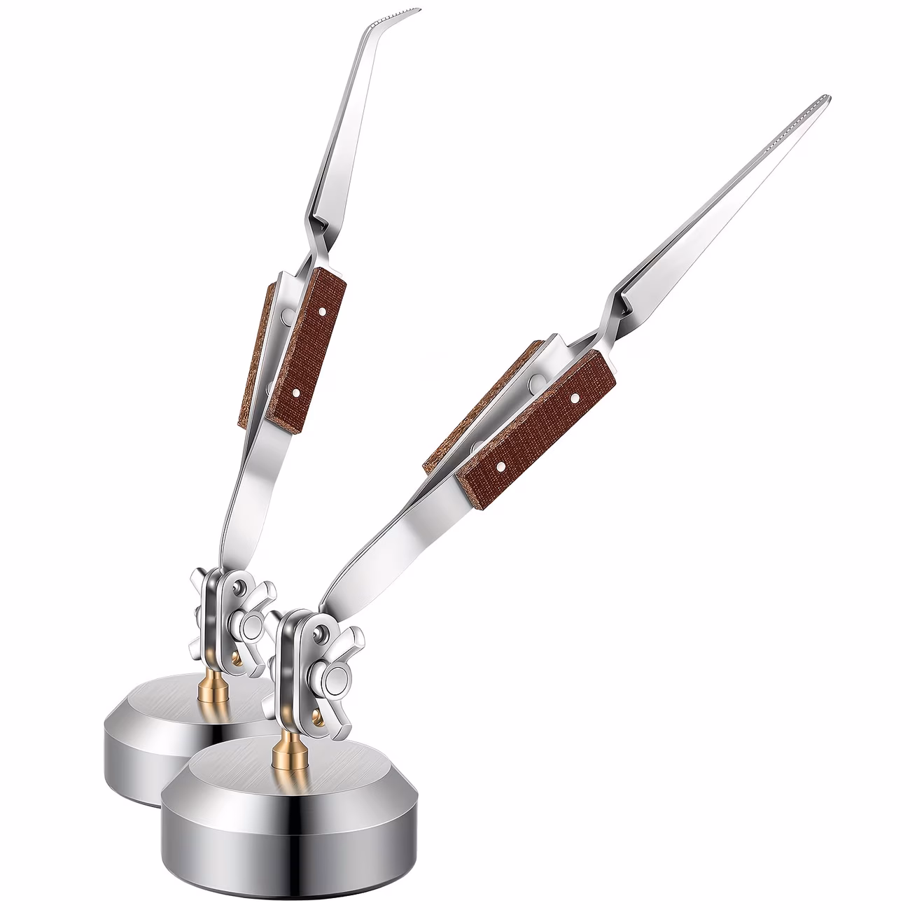 Third hand soldering tweezers used for jewelry soldering support