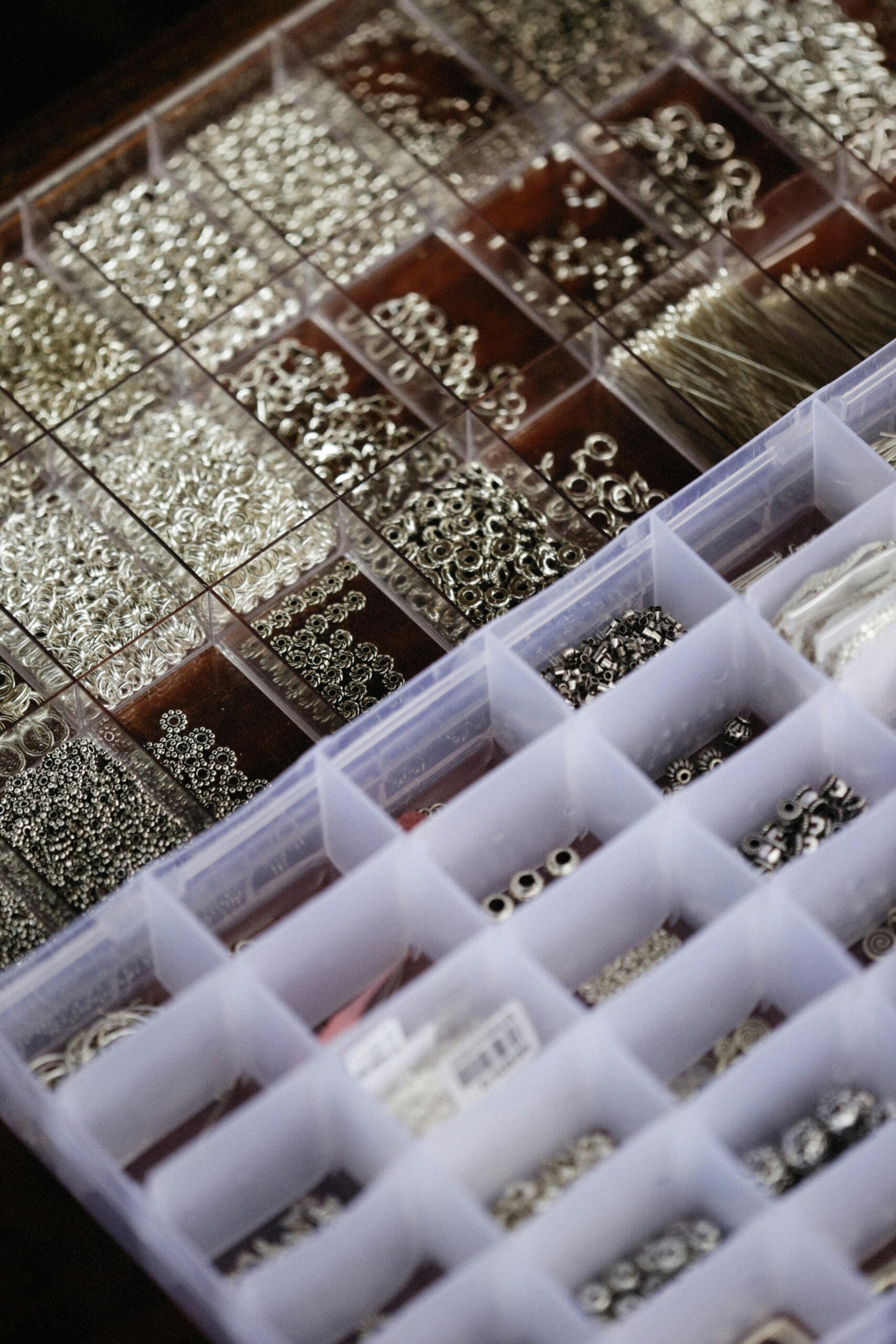 Small jewelry materials and metal stock arranged for ring blank planning