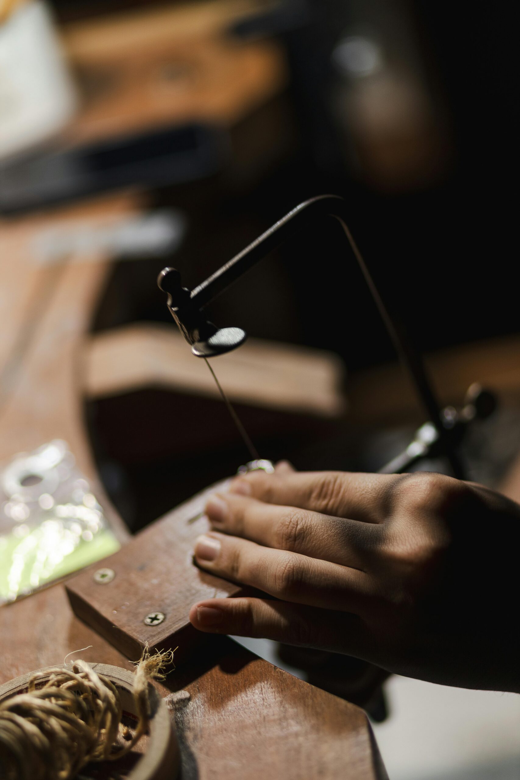 Jewelry soldering workbench setup prepared for sweat soldering silver components